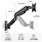 Monitor Wandhalterung für 1 Monitor 13-32" / 9kg, VESA 75/100