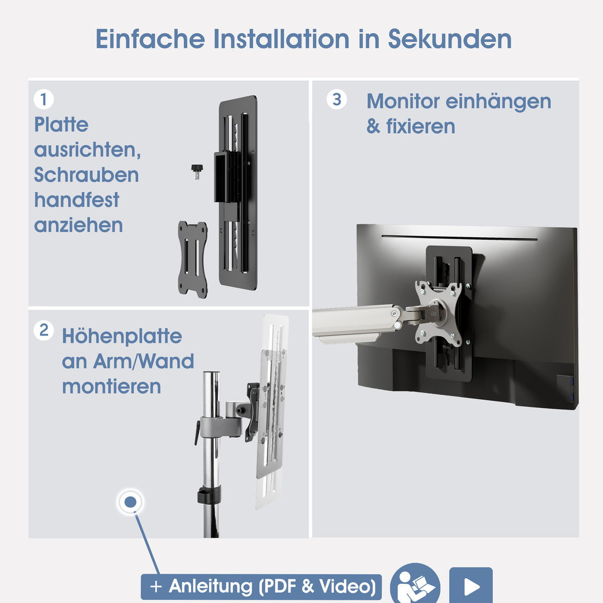Höhenverstellbarer VESA Adapter VertiFlex