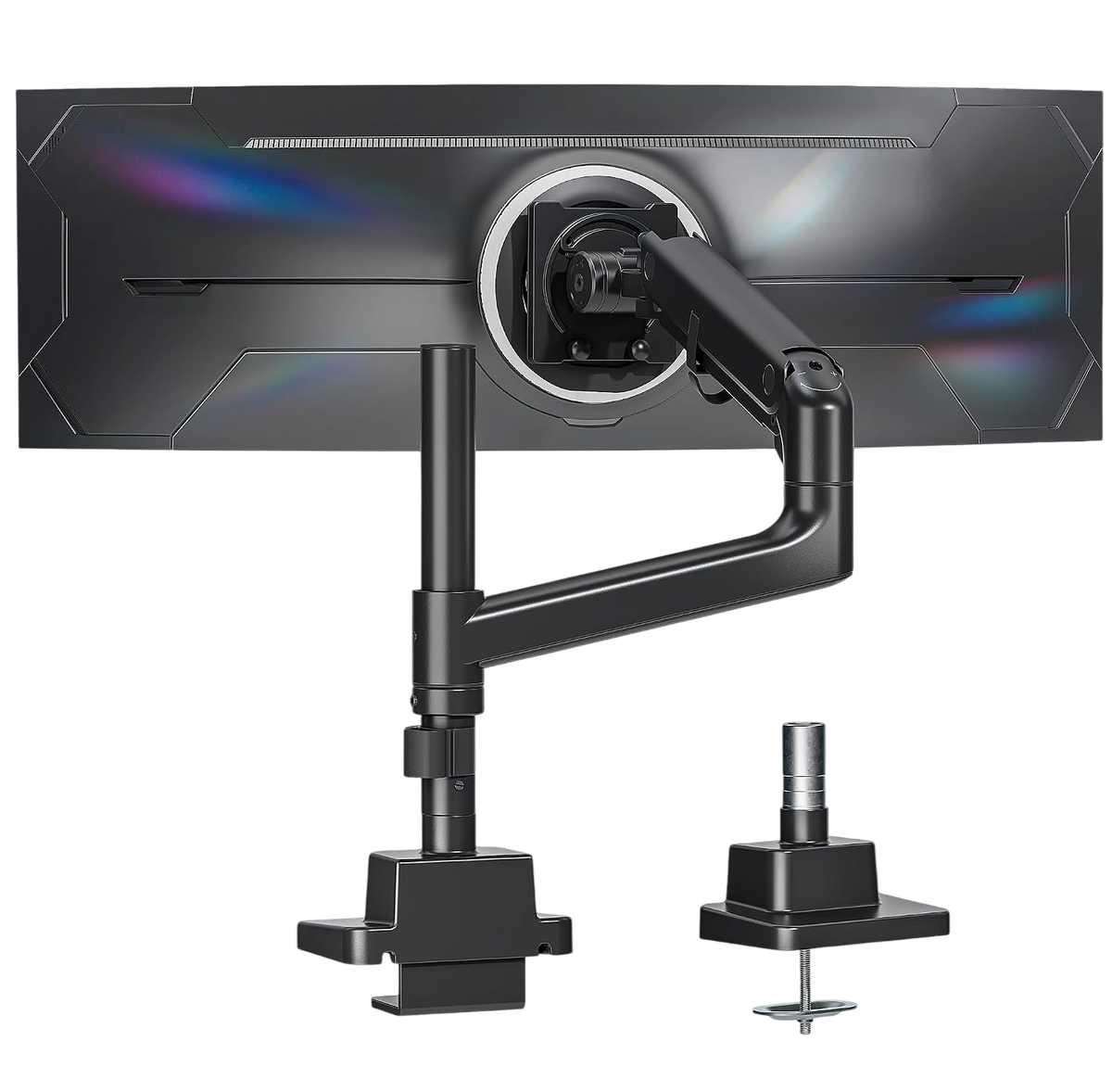 Monitor Halterung 1 Monitor mit Stange für 17–57" Monitore, bis 27 kg, extreme Traglast, VESA 75/100