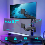 Dual monitor wall mount for 2 monitors 24-57" / 27kg per monitor, VESA 75/100/200