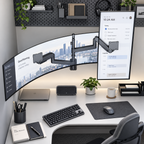 Dual monitor wall mount for 2 monitors 24-57" / 27kg per monitor, VESA 75/100/200