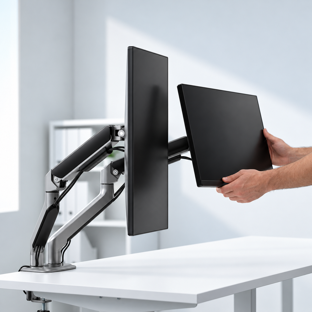 3IDEE® FlexiLite · Monitorhalterung für 2 Monitore