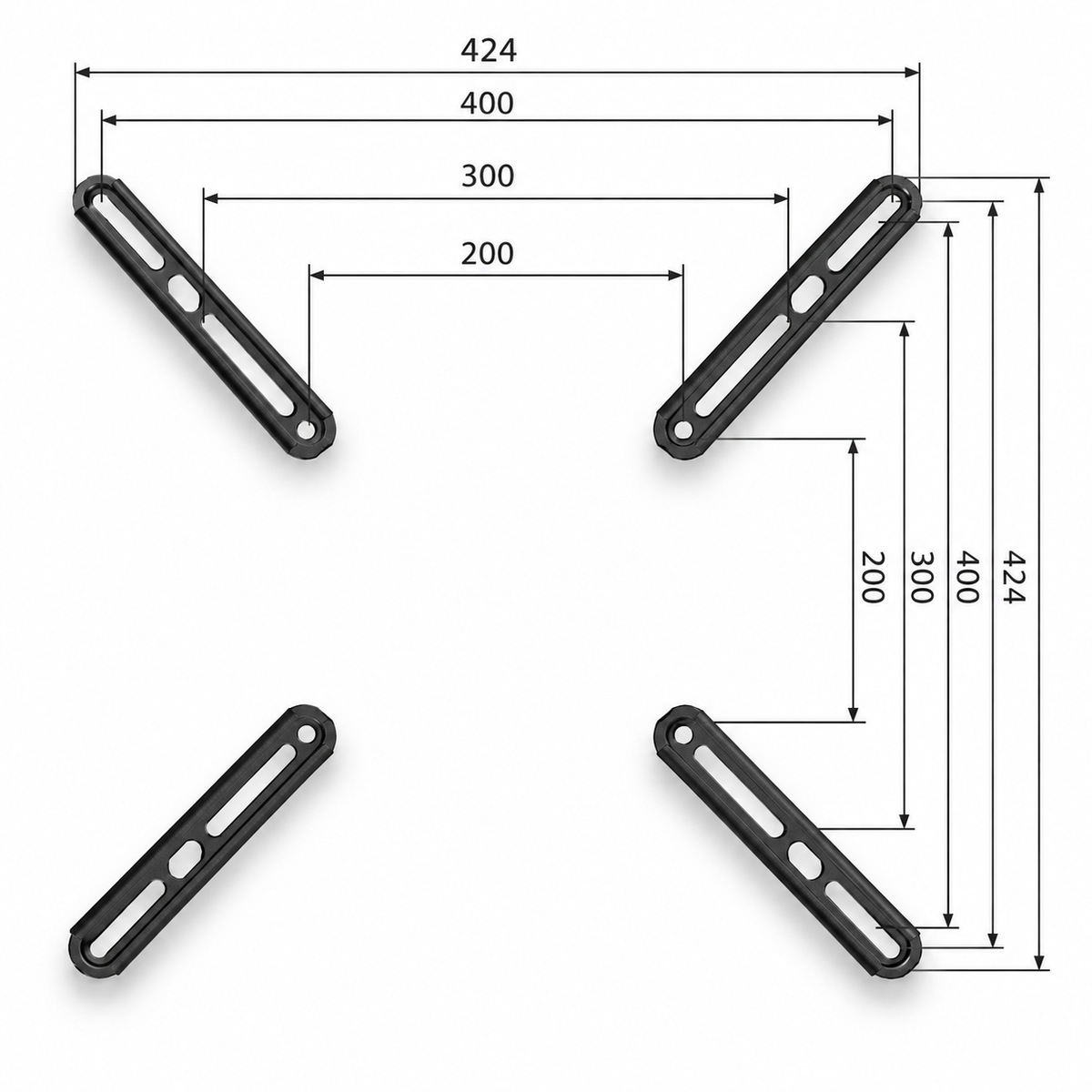 VESA Adapter Erweiterung Set