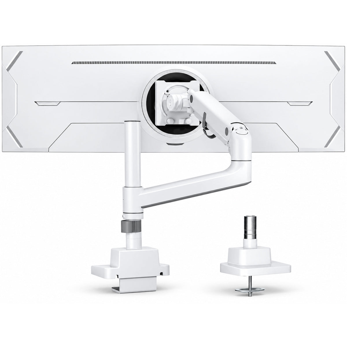 Single monitor mount with pole for 17–57" monitors, up to 27 kg, extreme load capacity, VESA 75/100