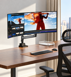 Monitor Halterung 1 Monitor mit Stange für 17–57" Monitore, bis 27 kg, extreme Traglast, VESA 75/100
