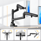 Monitor Halterung 1 Monitor mit Stange für 17–57" Monitore, bis 27 kg, extreme Traglast, VESA 75/100