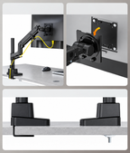 Monitor Halterung 1 Monitor mit Stange für 17–57" Monitore, bis 27 kg, extreme Traglast, VESA 75/100