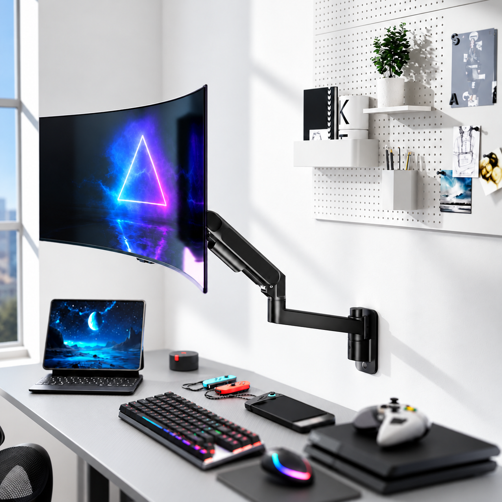 Monitor Wall Mount for 1 Monitor 24-57" / 27kg, VESA 75/100/200