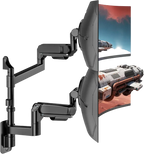 Dual Monitor Wandhalterung für 2 Monitore 24-57" / 27kg je Monitor, VESA 75/100/200