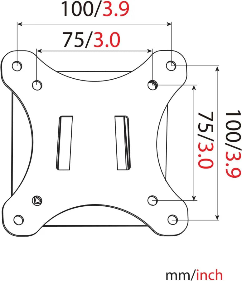 DIGITUS wall mount for monitors up to 32", up to 18kg, minimal wall distance