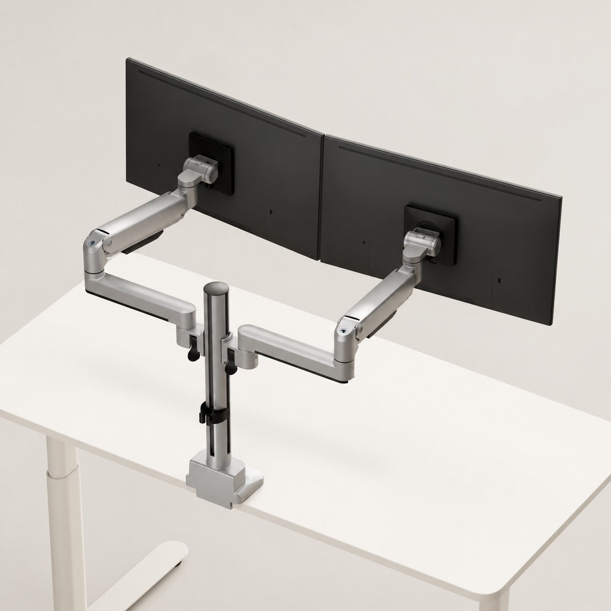 3IDEE® ONE Monitor Mount · 2 Monitors · Spring-Assisted · with Pole