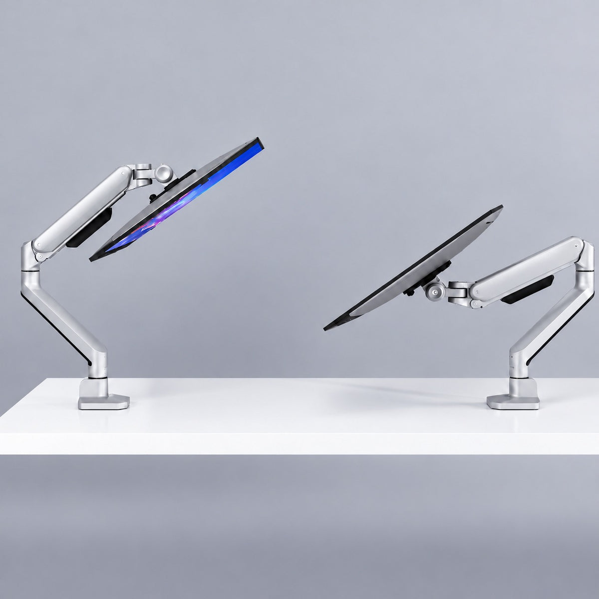 3IDEE® ONE Monitor Mount · 2 Monitors · Spring-Assisted · with Pole