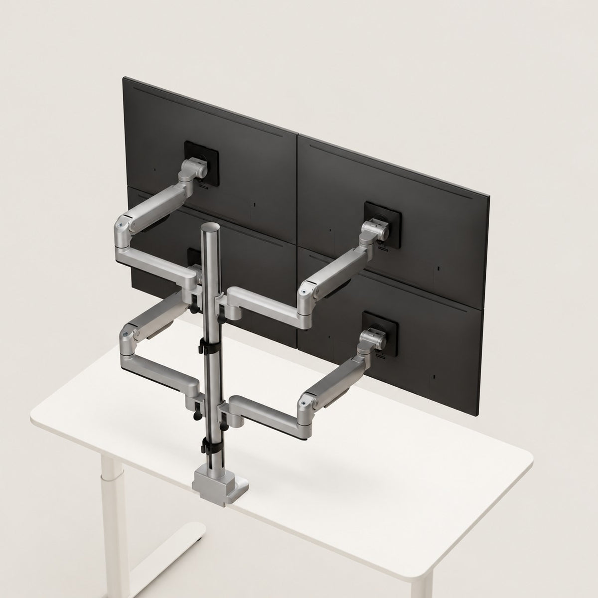 3IDEE® ONE Monitor Mount · 4 monitors · two over two · extended pole
