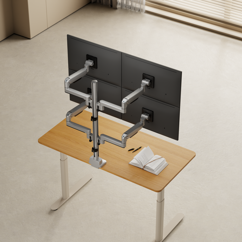 3IDEE® ONE Monitor Mount · 4 monitors · two over two · extended pole
