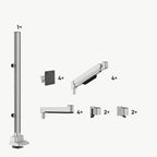 3IDEE® ONE Monitor Mount · 4 monitors · two over two · extended pole