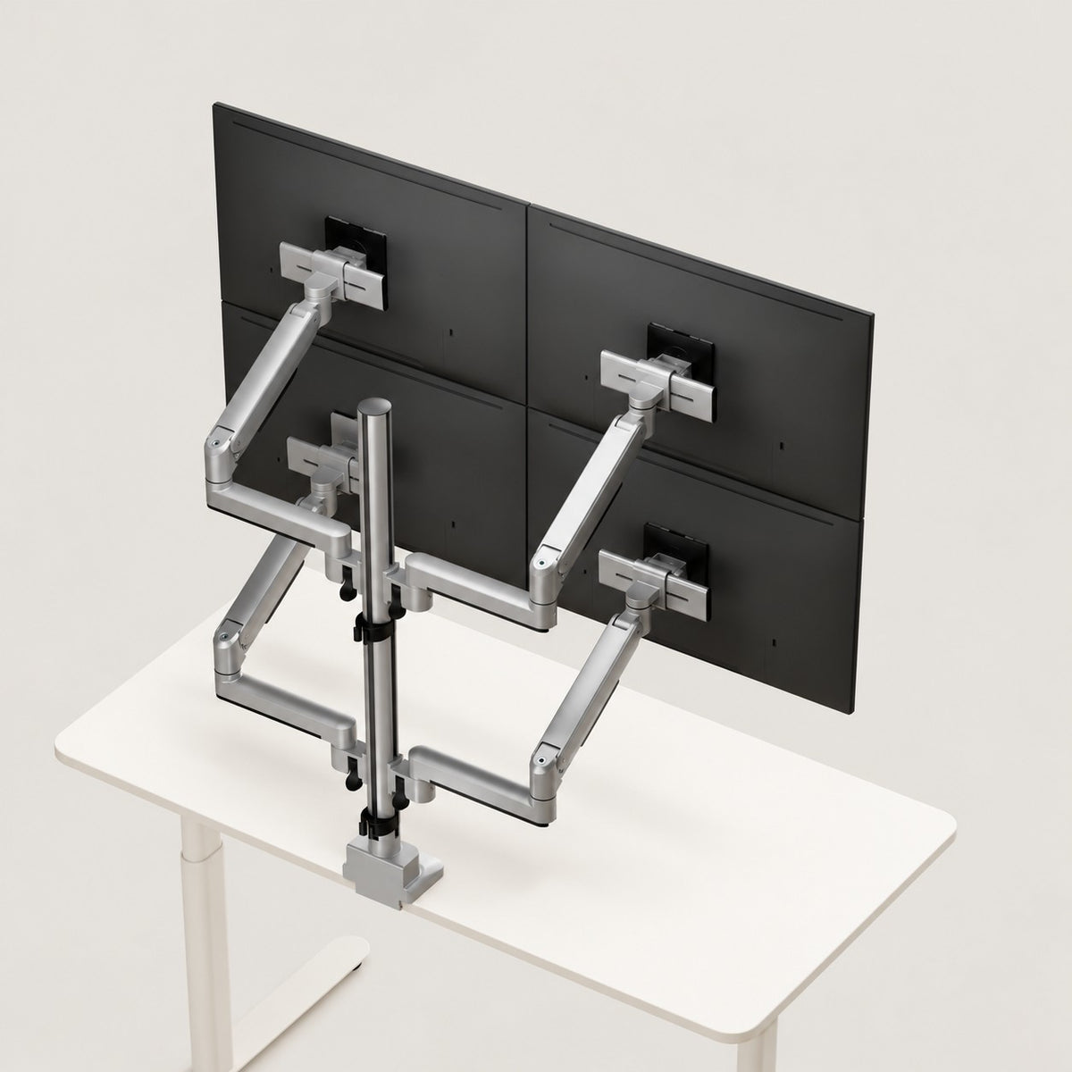 3IDEE® ONE Monitor Mount · 4 monitors · two over two, adjustable · extended pole