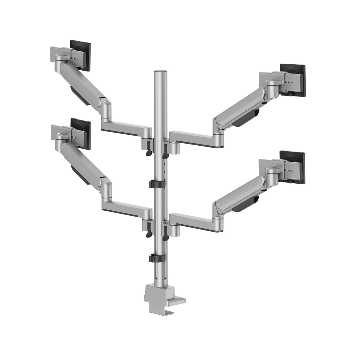 3IDEE® ONE Monitor Mount · 4 monitors · two over two, adjustable · extended pole