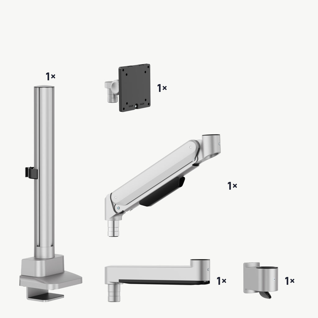 3IDEE® ONE Monitor Mount · 1 Monitor · Spring-Assisted · with Pole