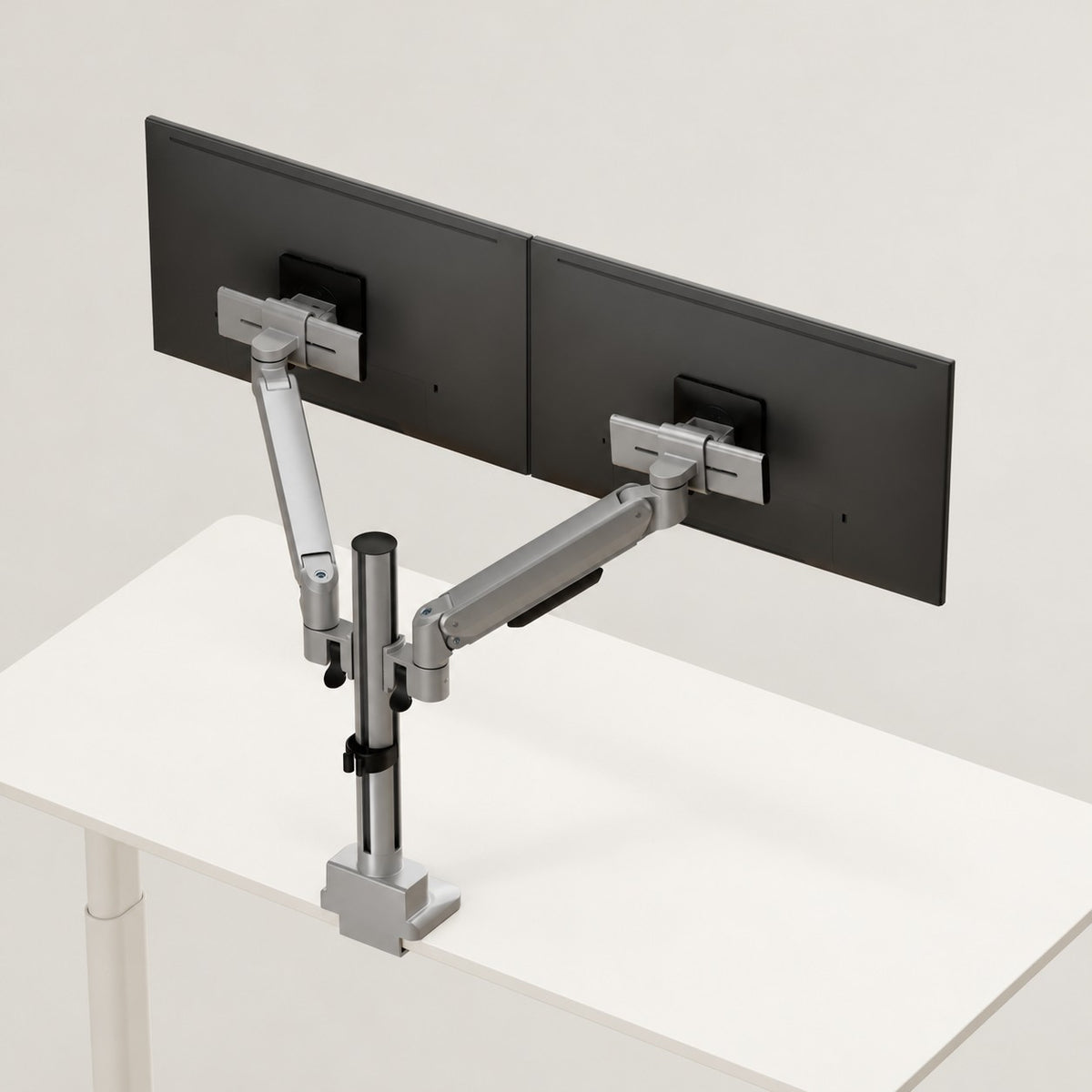 3IDEE® ONE Monitor Mount · 2 Monitors · space-saving, adjustable · with pole