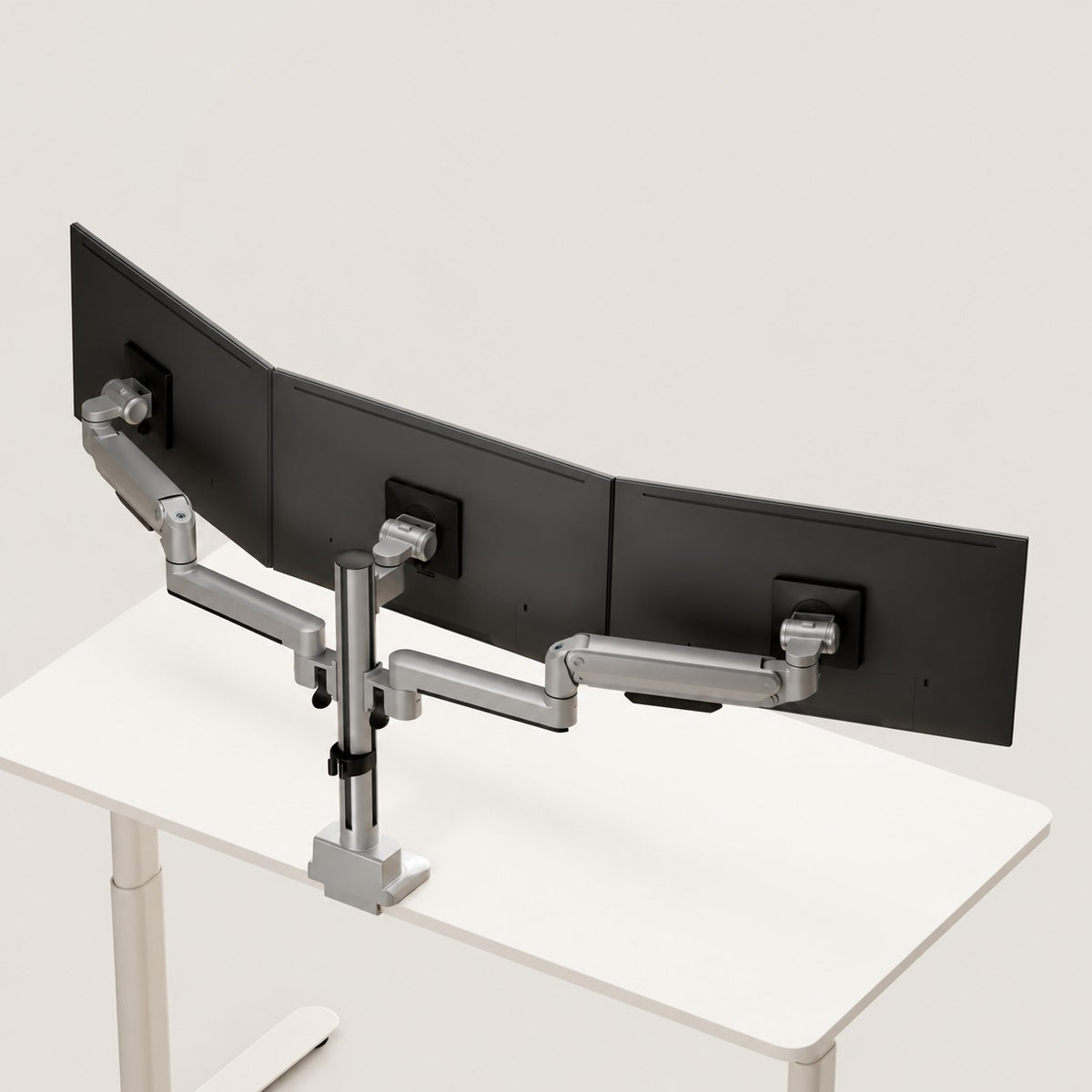 3IDEE® ONE Monitor Mount · 3 Monitors · Spring-Assisted · with Pole