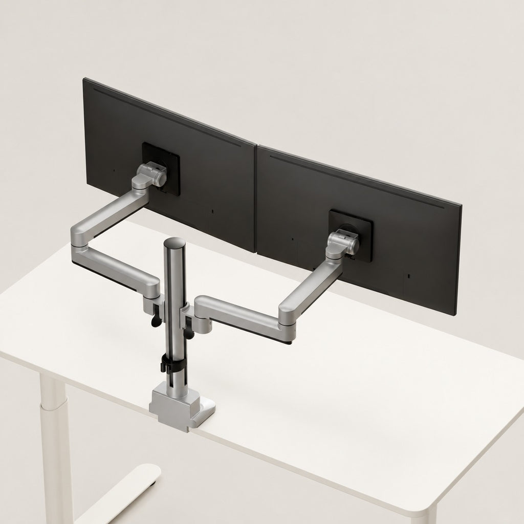 3IDEE® ONE Monitor Mount · 2 Monitors · Long Arm · with Pole