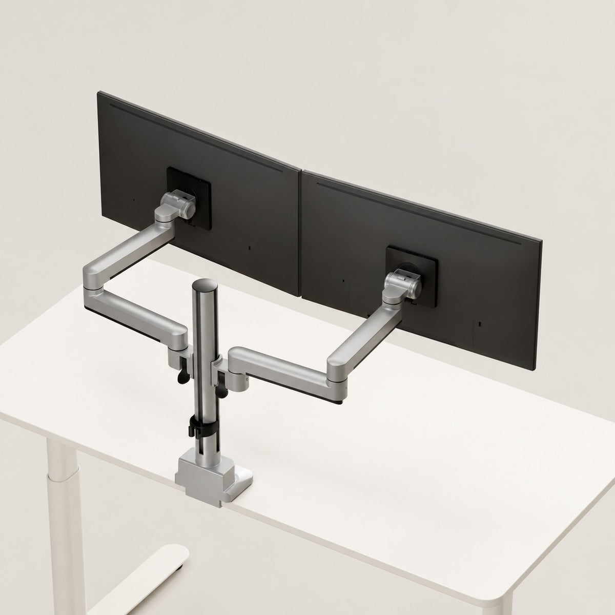 3IDEE® ONE Monitor Mount · 2 Monitors · Long Arm · with Pole