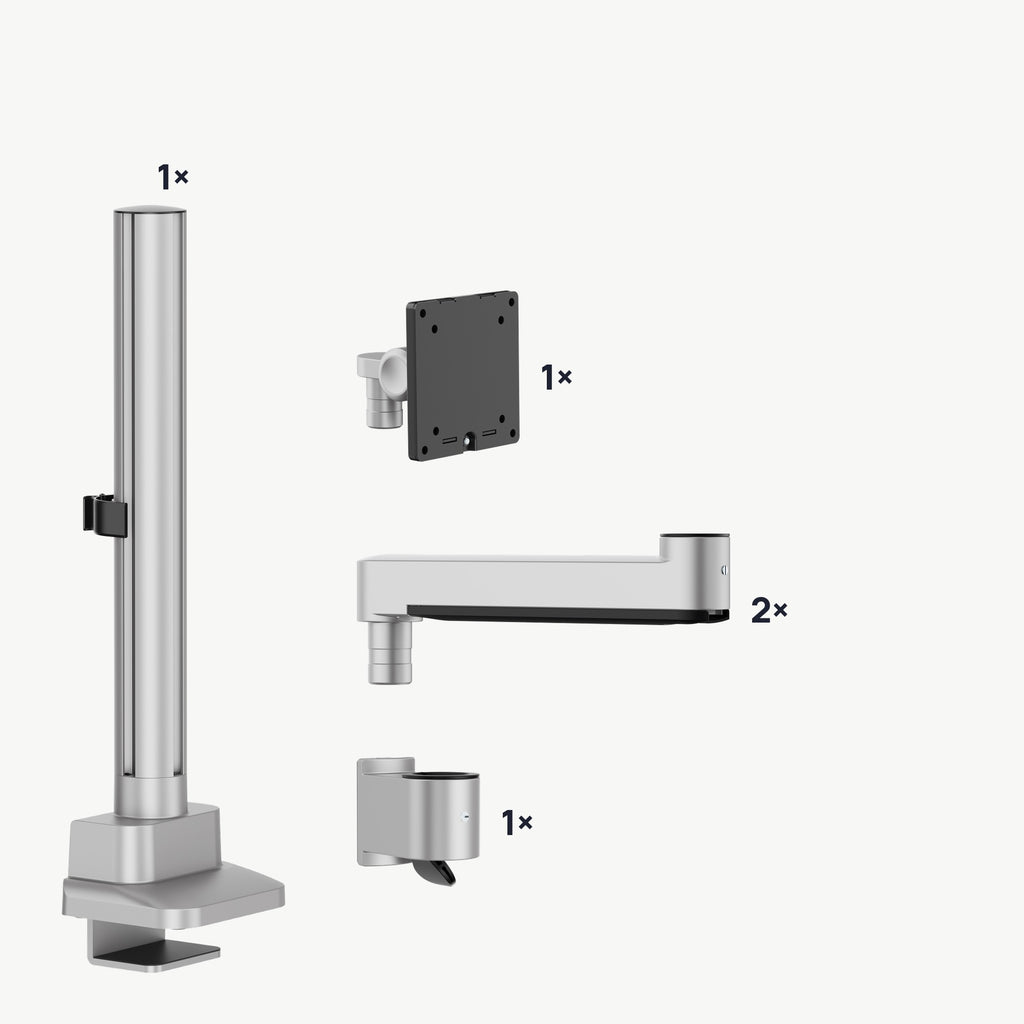 3IDEE® ONE Monitor Mount · 1 Monitor · long arm · with pole