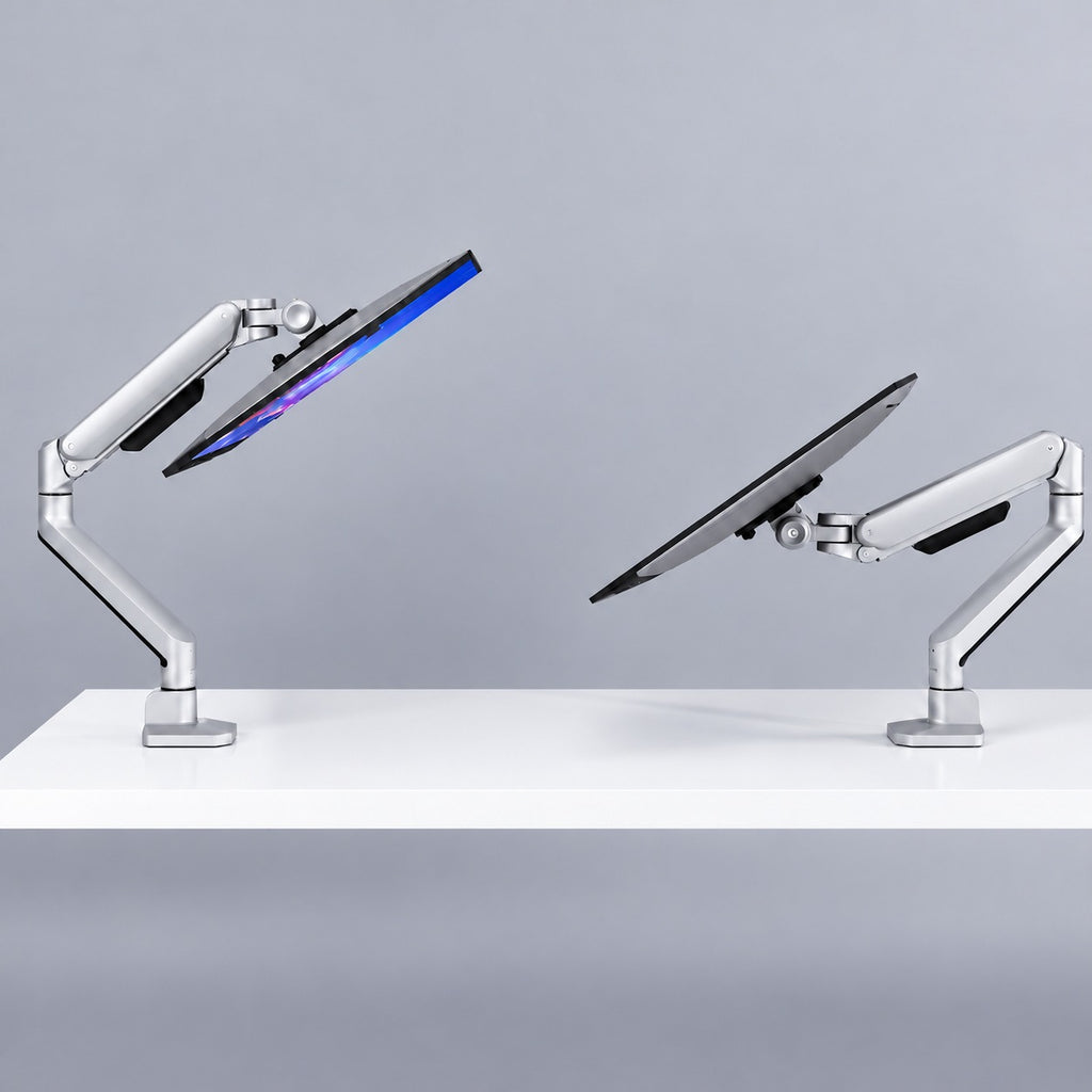 3IDEE® ONE Monitor Mount · 2 Monitors · Spring-Assisted · Desk Base
