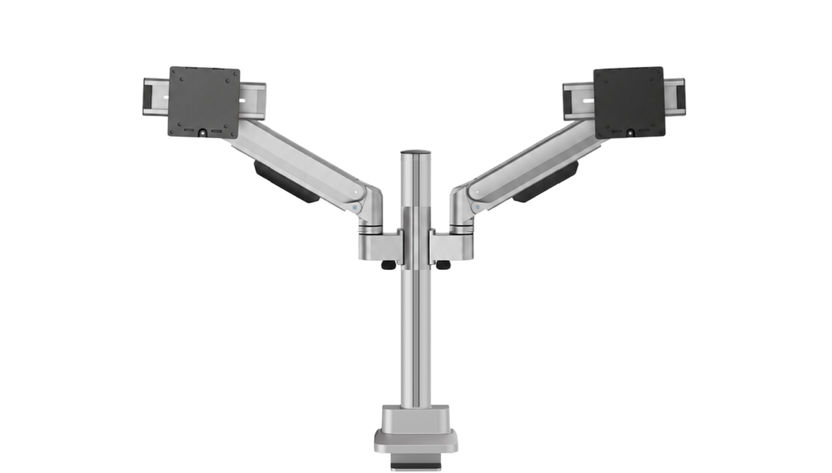 3IDEE® ONE Monitor Mount · 2 Monitors · space-saving, adjustable · with pole