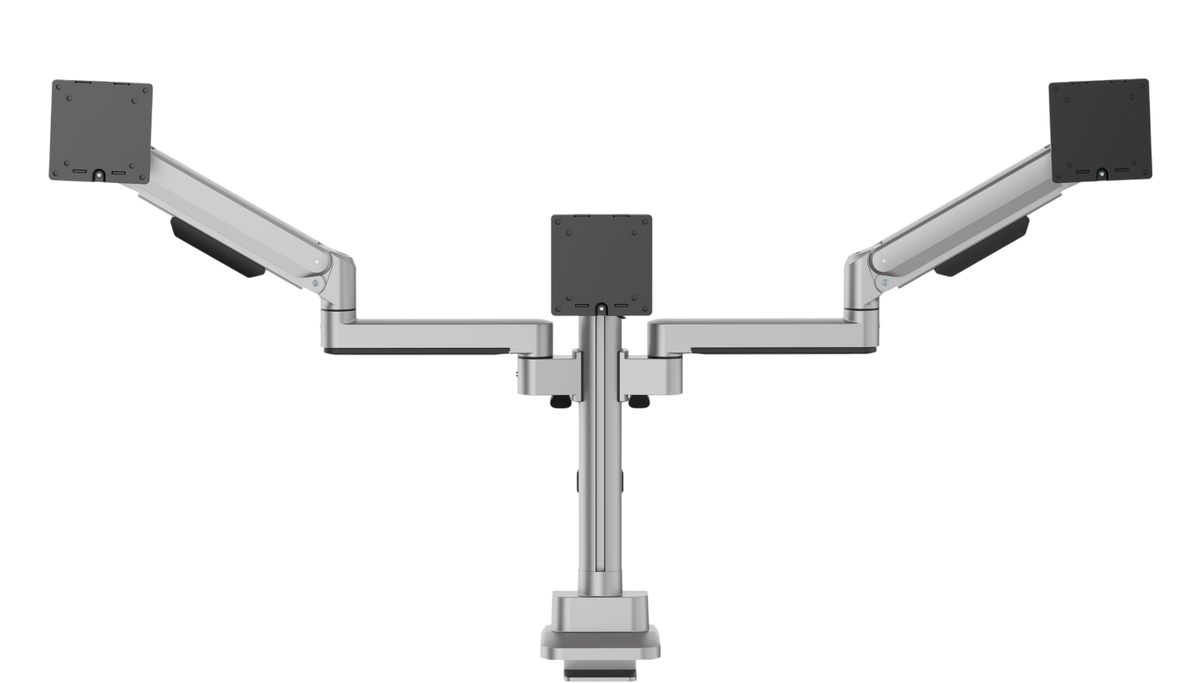 3IDEE® ONE Monitorhalterung · 3 Monitore · federunterstützt · mit Stange