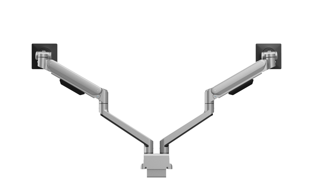3IDEE® ONE Monitor Mount · 2 Monitors · Spring-Assisted · Desk Base