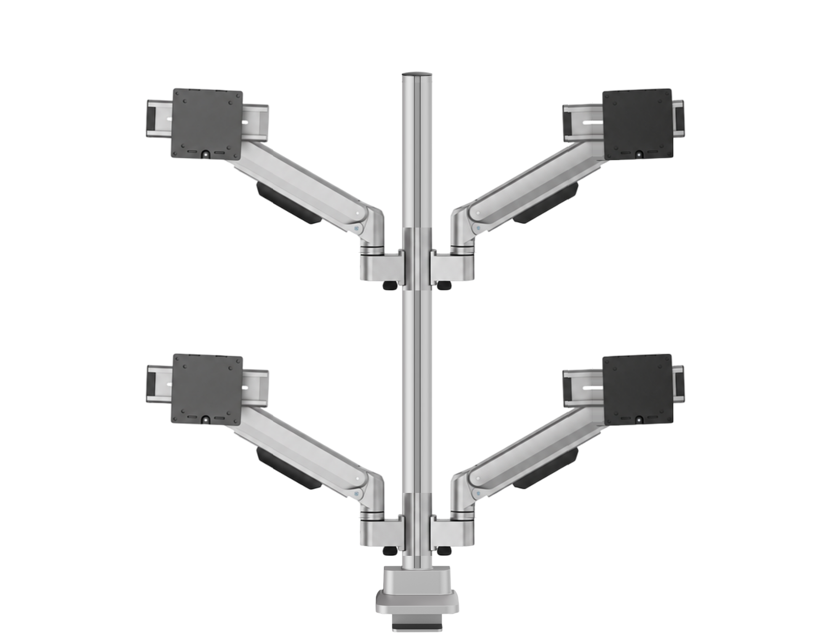 4 Monitore, zwei über zwei