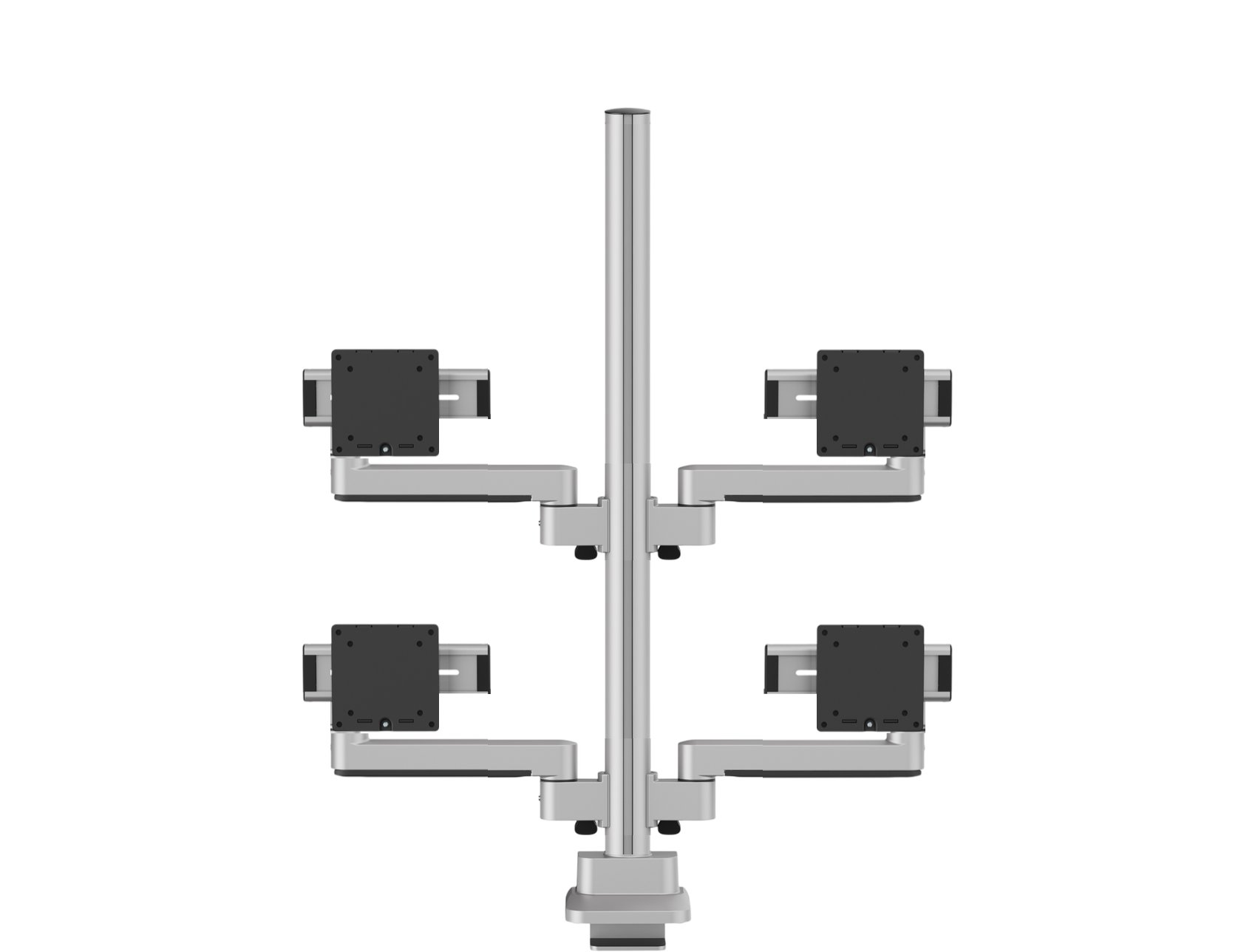 4 Monitore, zwei über zwei
