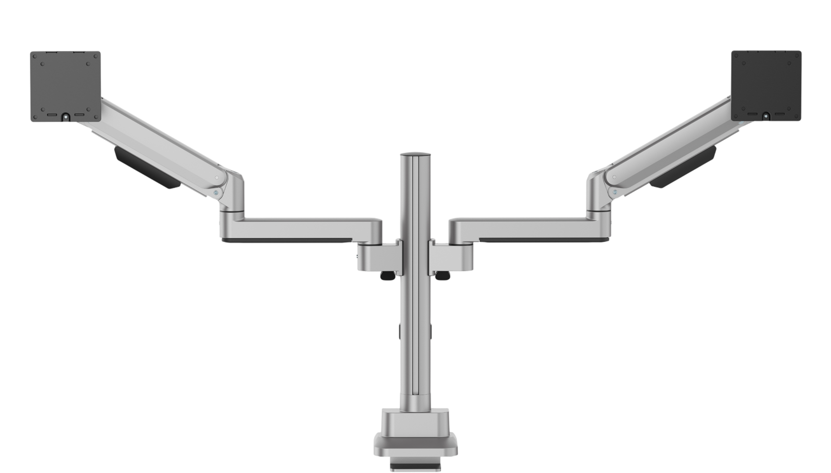 Zwei Monitore mit Federarmen