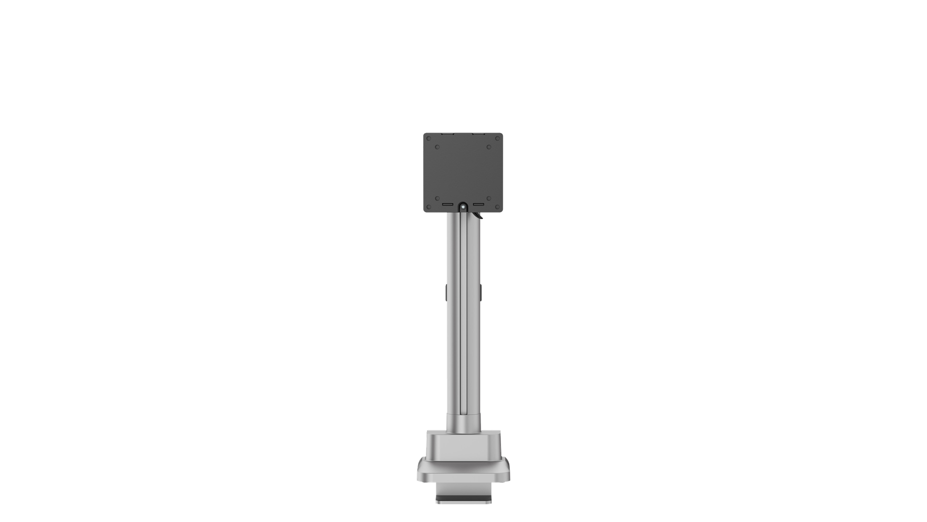 3IDEE ONE an einer Säule, nacheinander mit einem und mit drei Monitoren.